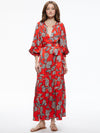 LYLA BLOUSON SLEEVE TUNIC MIDI DRESS-ALICE + OLIVIA