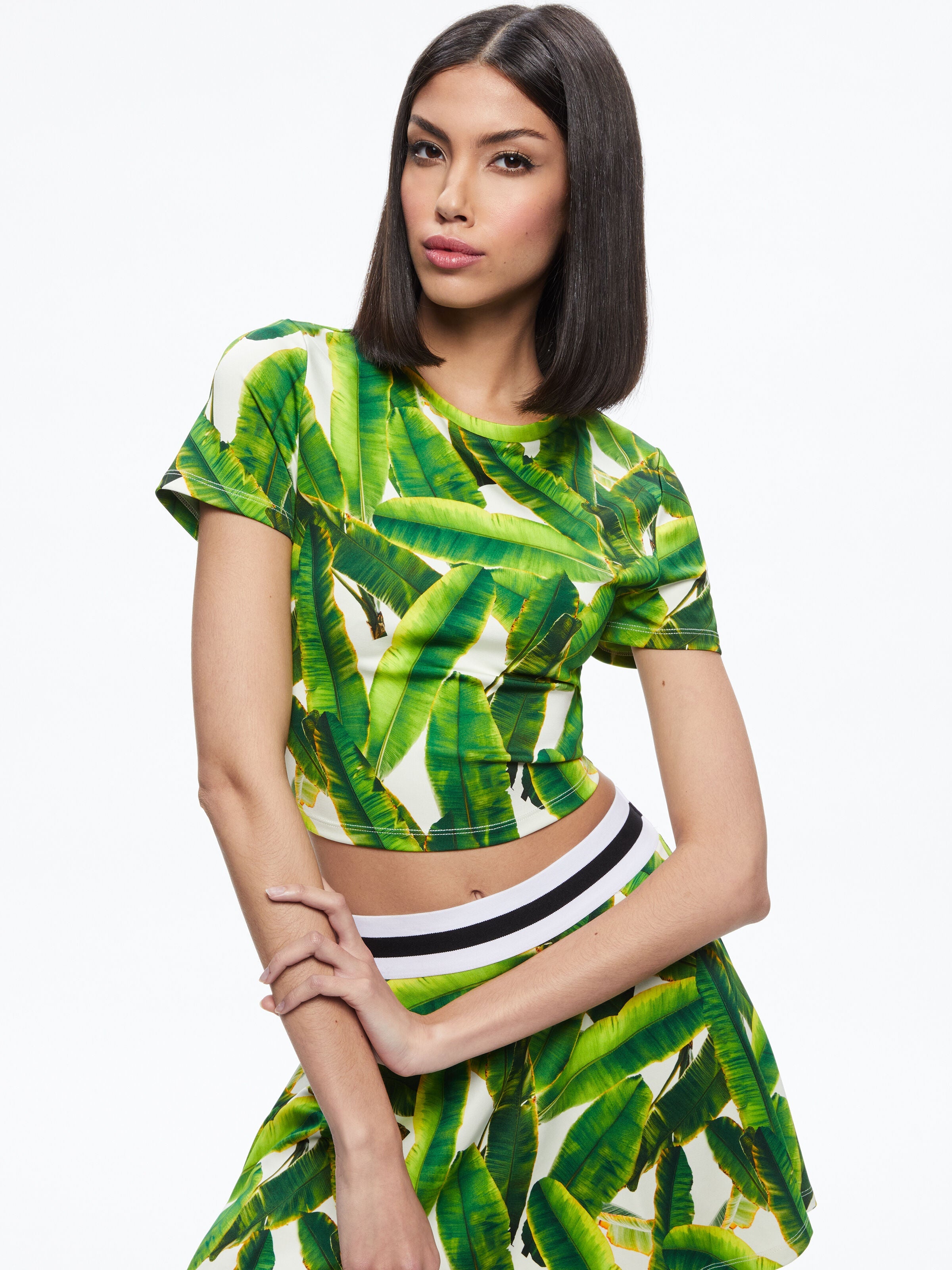 CINDY PICKLEBALL CROPPED TEE-ALICE + OLIVIA
