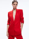 JOHANNA BOXY STRONG SHOULDER BLAZER-CINNAMON-ALICE + OLIVIA