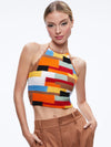 YESSINIA MIXED STITCH CROCHET HALTER TOP-MULTI-ALICE + OLIVIA