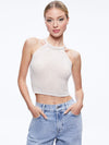 DARIA POINETELLE CORD BACK HALTER TOP-SAND-ALICE + OLIVIA