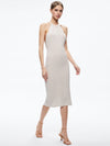 JOVI POINTELLE CORD BACK HALTER DRESS-SAND-ALICE + OLIVIA