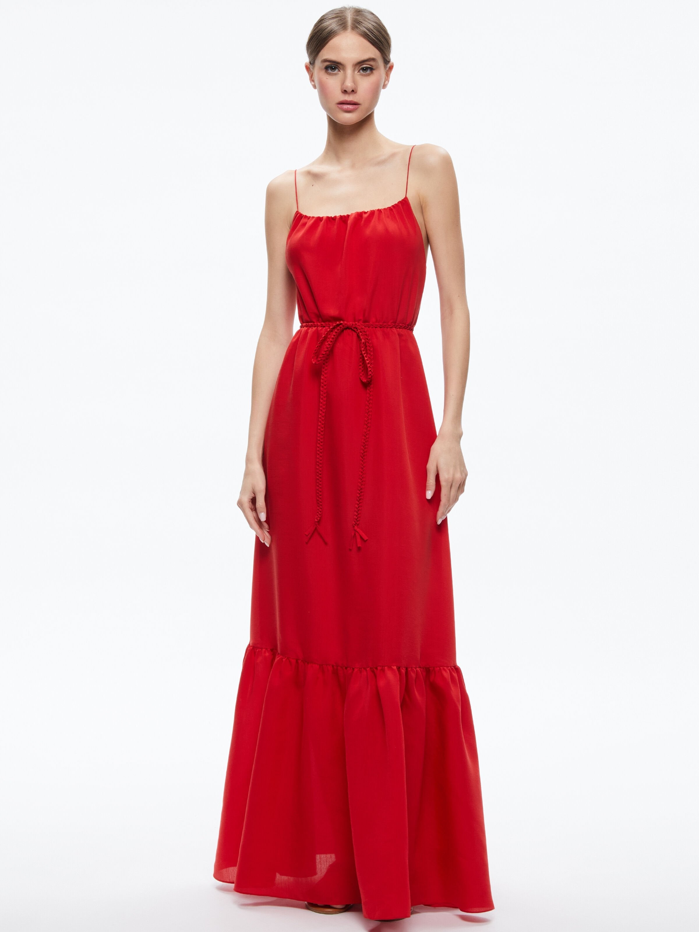 JAYDA SCOOP NECK BELTED MAXI DRESS-CINNAMON-ALICE + OLIVIA