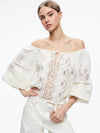 ALTA EMBROIDERED OFF THE SHOULDER BLOUSE-CANOPY TILE BLACK-ALICE + OLIVIA