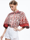 TIFFIE COLLARED PUFF SLEEVE BLOUSE-FATAL ATTRACTION OFF WHITE-ALICE + OLIVIA