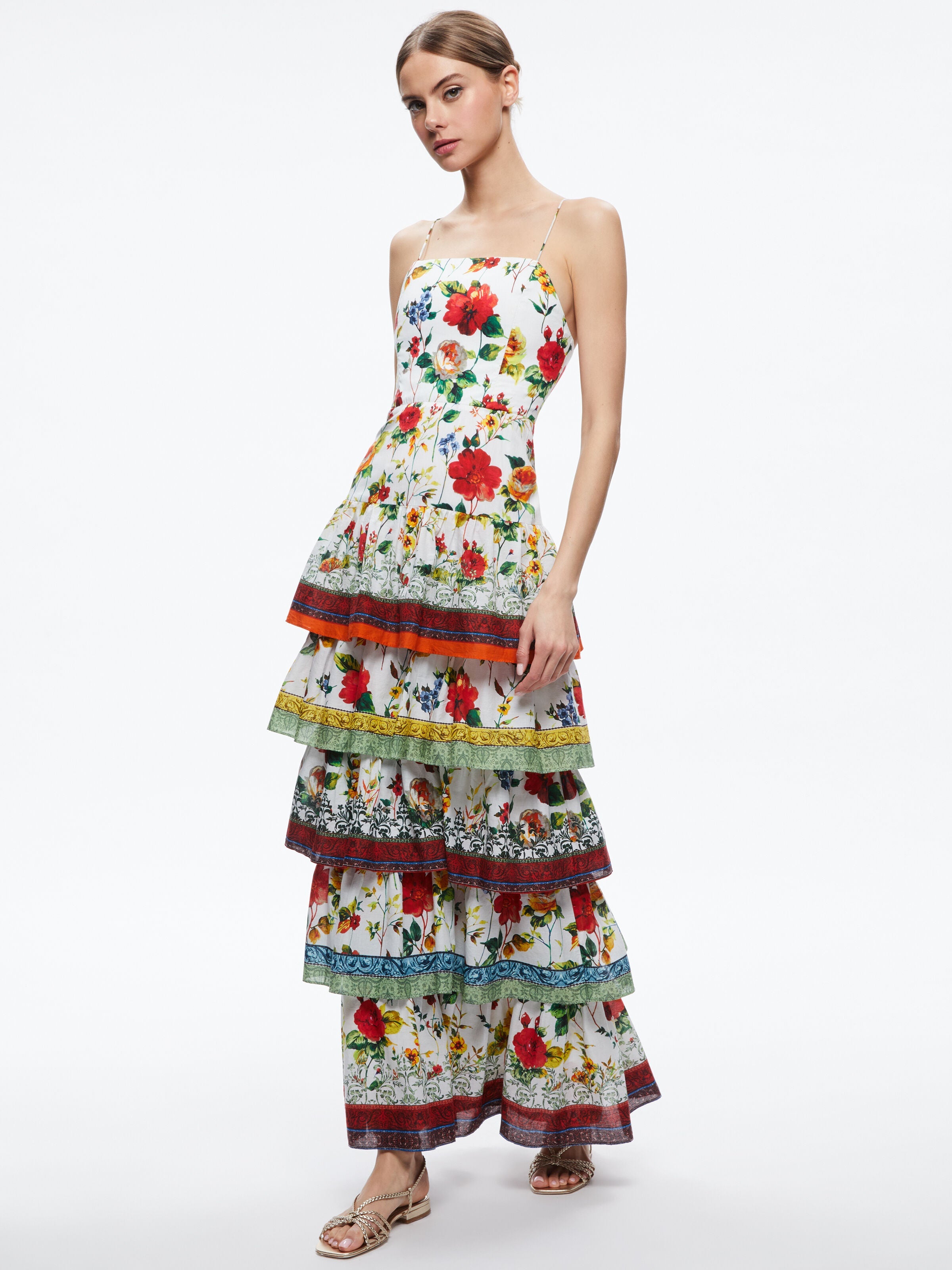 VALENCIA SPAGHETTI STRAP MAXI DRESS-DEW FLORAL-ALICE + OLIVIA