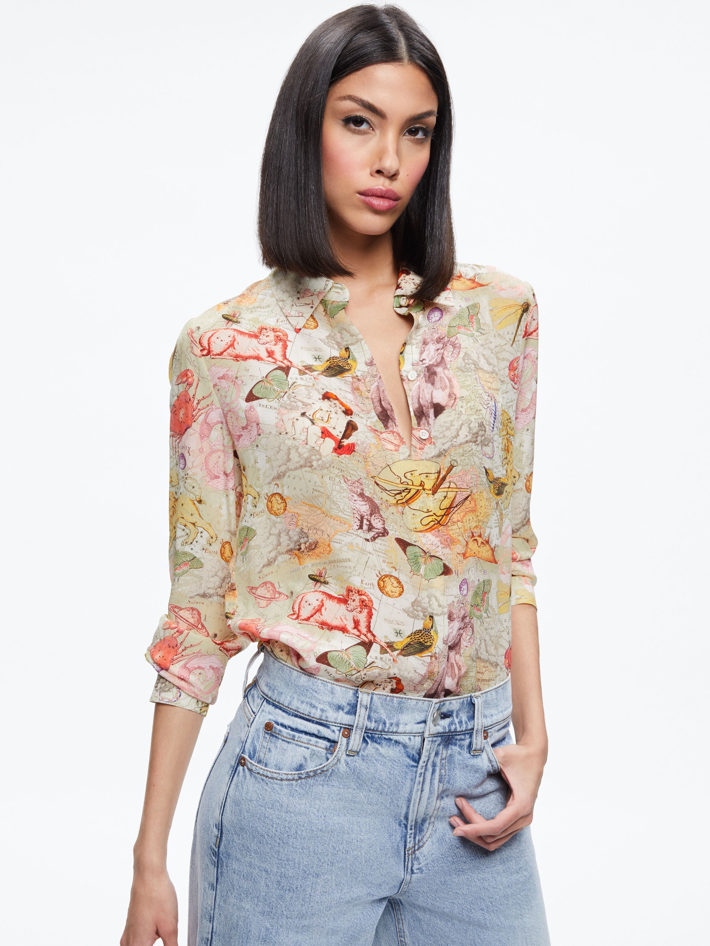 WILLA SILK BLOUSE-ALICE + OLIVIA