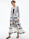 TALIA DRAWSTRING TIERED TASSEL KIMONO-ECRU/BLACK-ALICE + OLIVIA