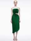 FAYETH CUT OUT ASYMMETRICAL HEM MIDI DRESS-ALICE + OLIVIA