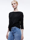 KRAVIT PATCHWORK SWEATER-Black-ALICE + OLIVIA