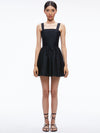 SAIGE TIE BACK MINI DRESS-Black-ALICE + OLIVIA