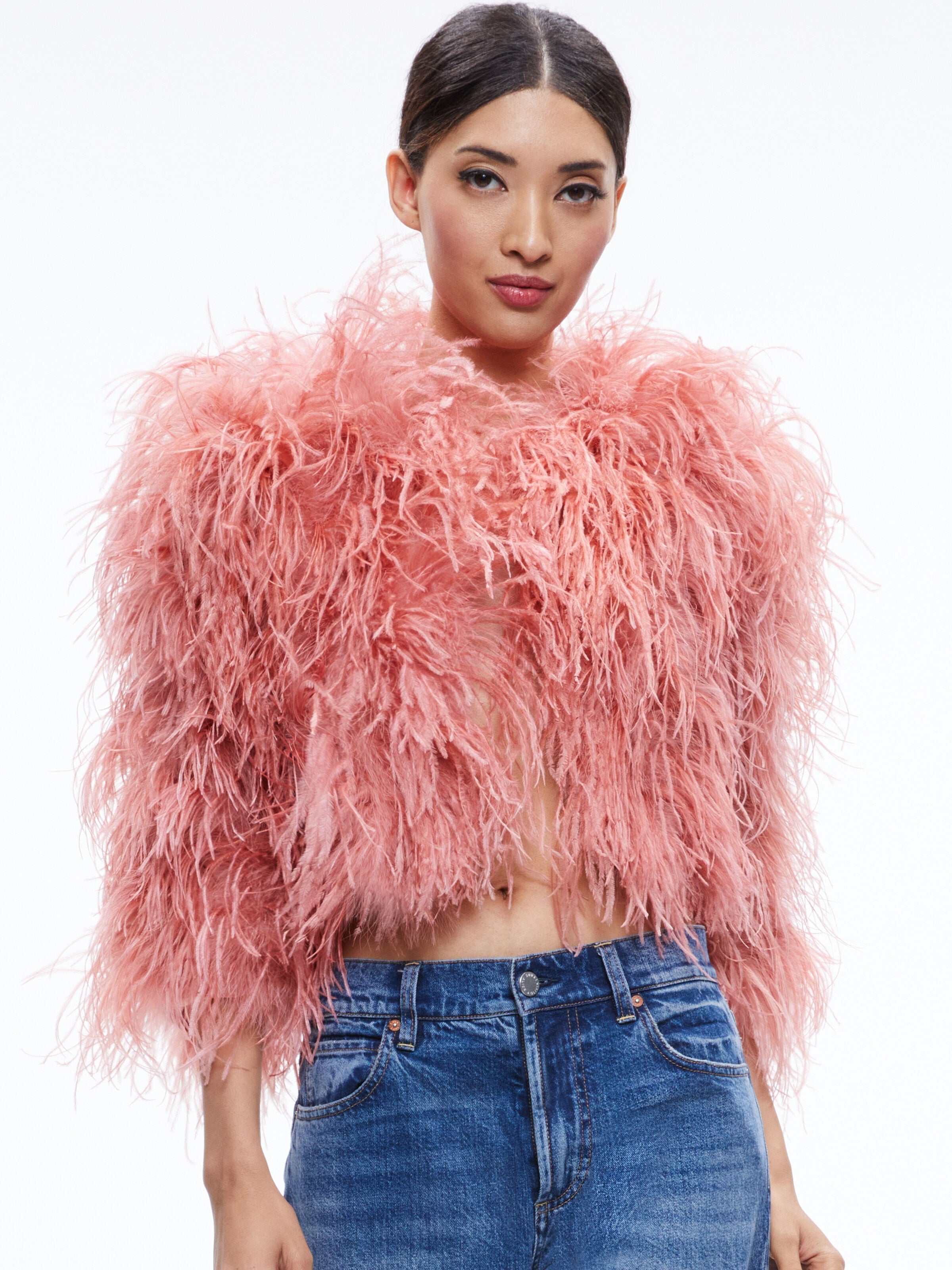 KIDMAN FEATHERED JACKET-ALICE + OLIVIA