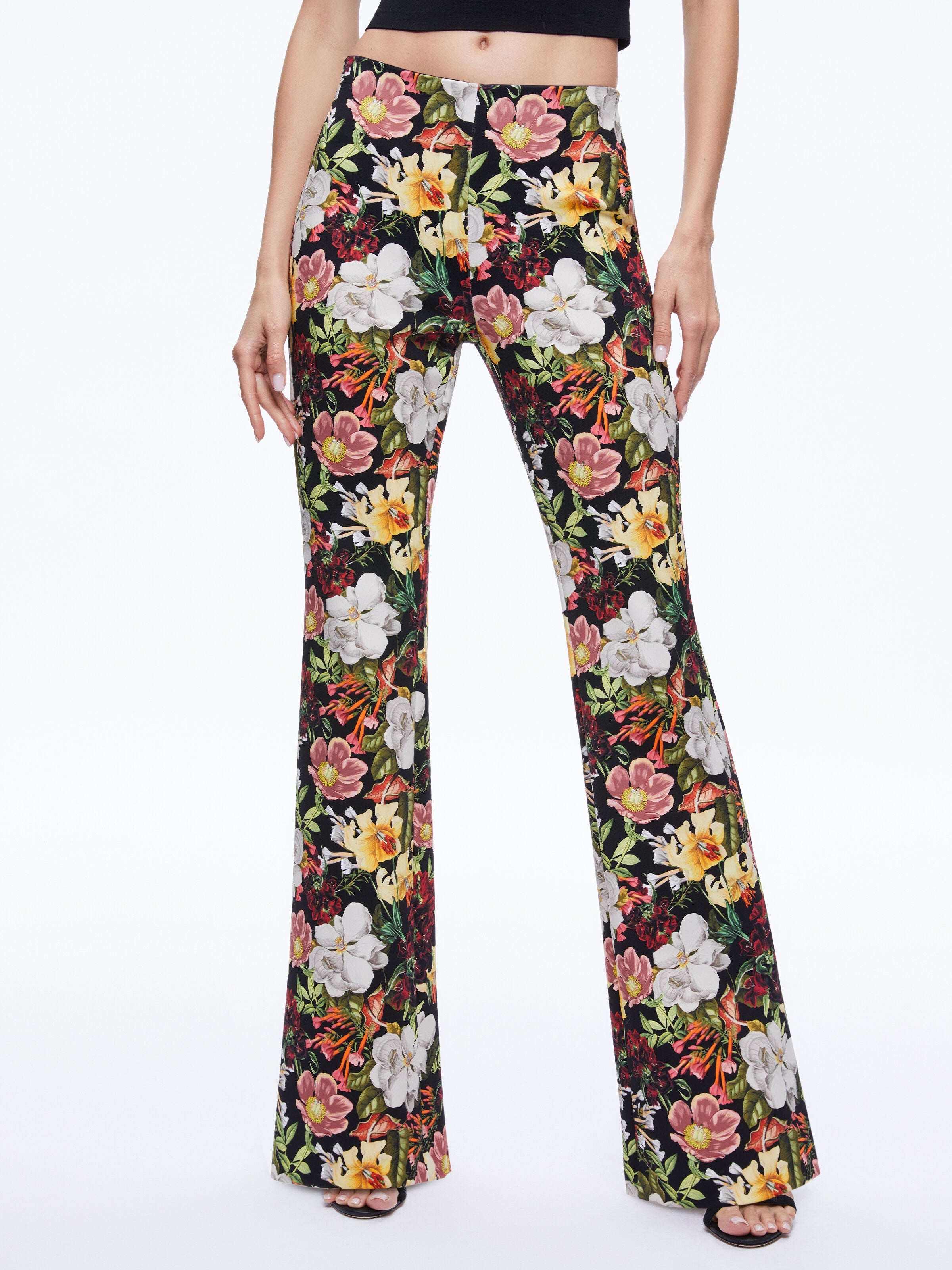 BRYNLEE BOOTCUT PANT-JUNIPER FLORAL BLACK-ALICE + OLIVIA