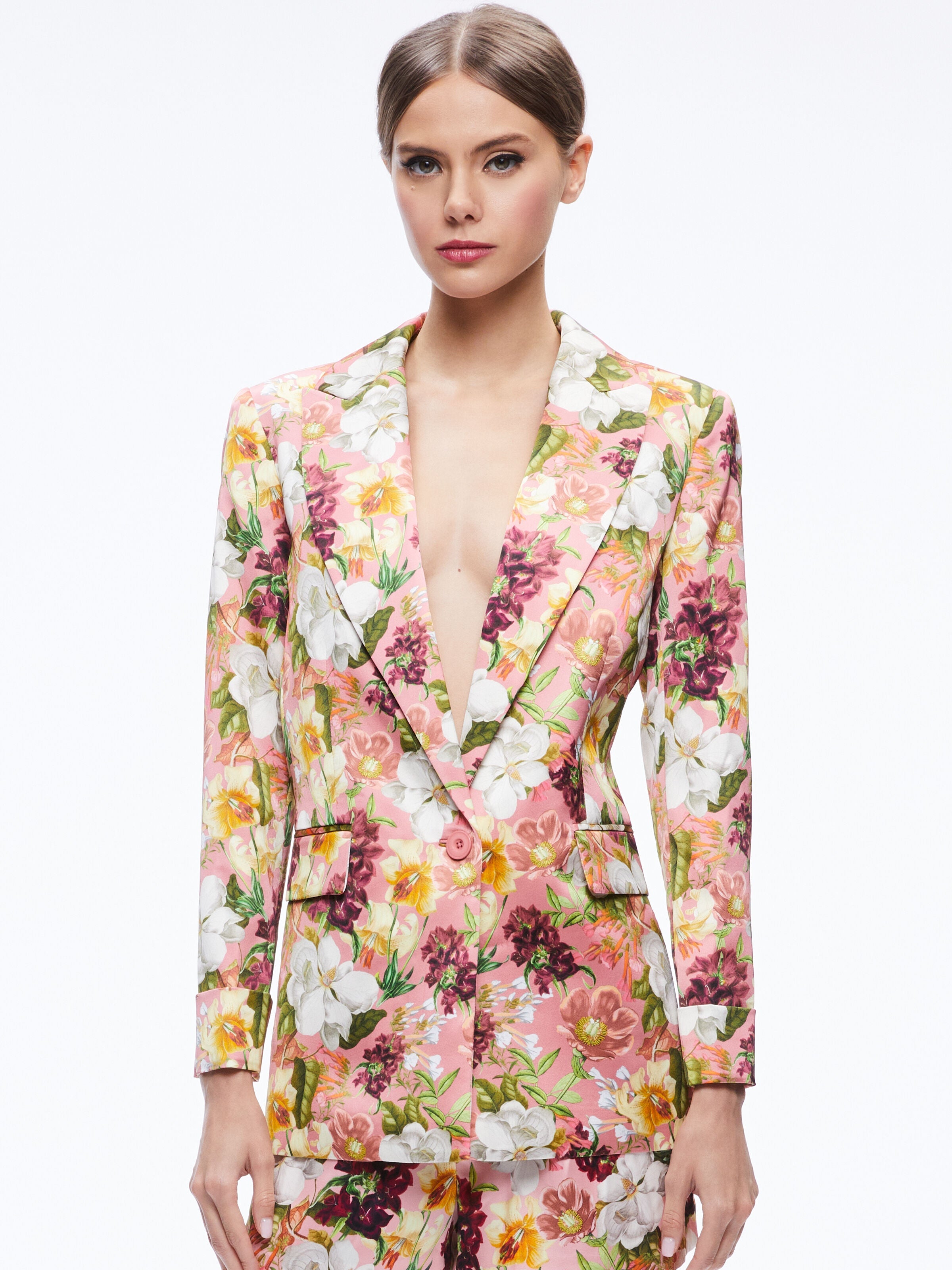 JUSTIN BLAZER-JUNIPER FLORAL ROSE-ALICE + OLIVIA