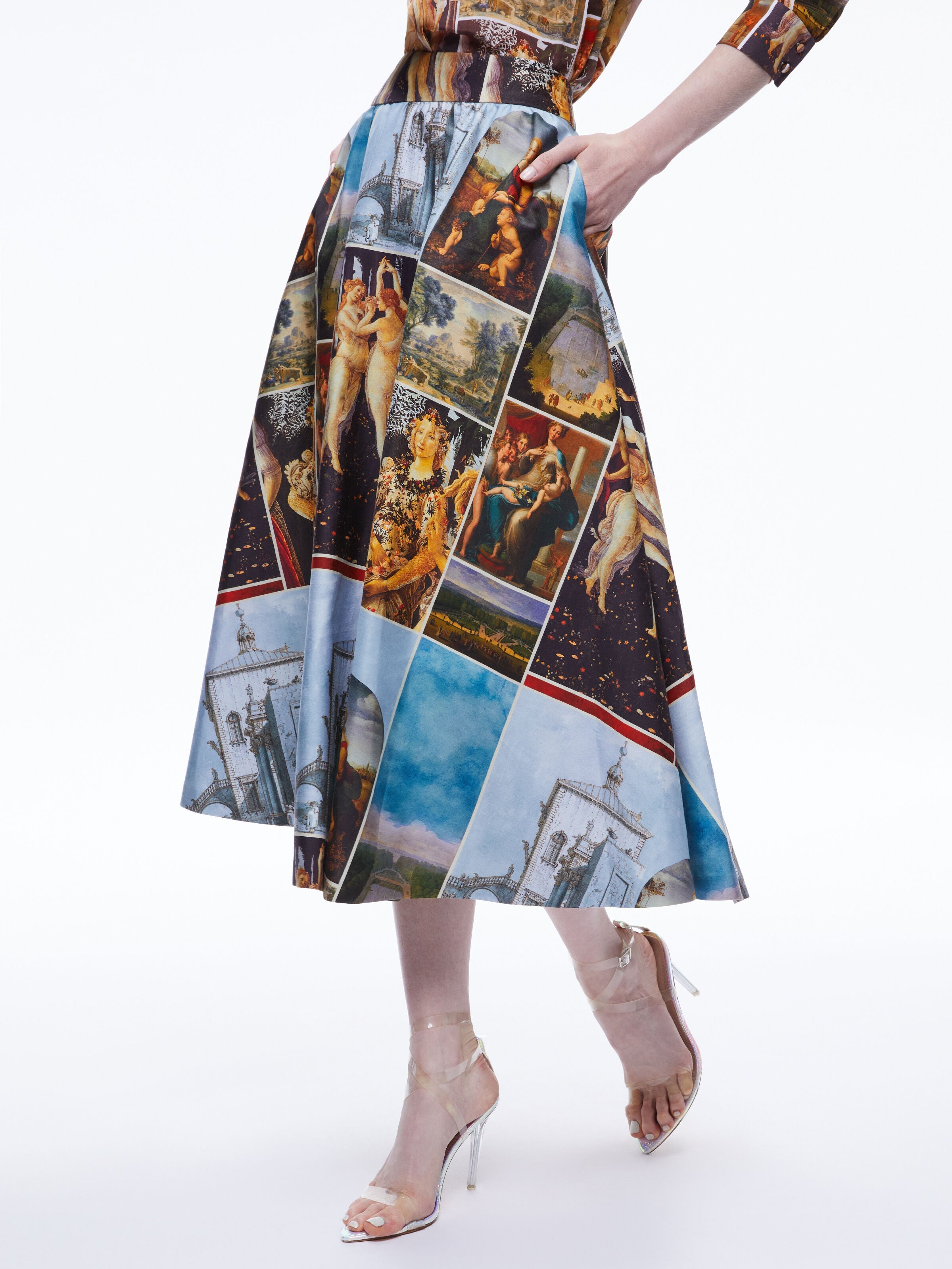 EARLA HIGH WAISTED MIDI SKIRT-ALICE + OLIVIA