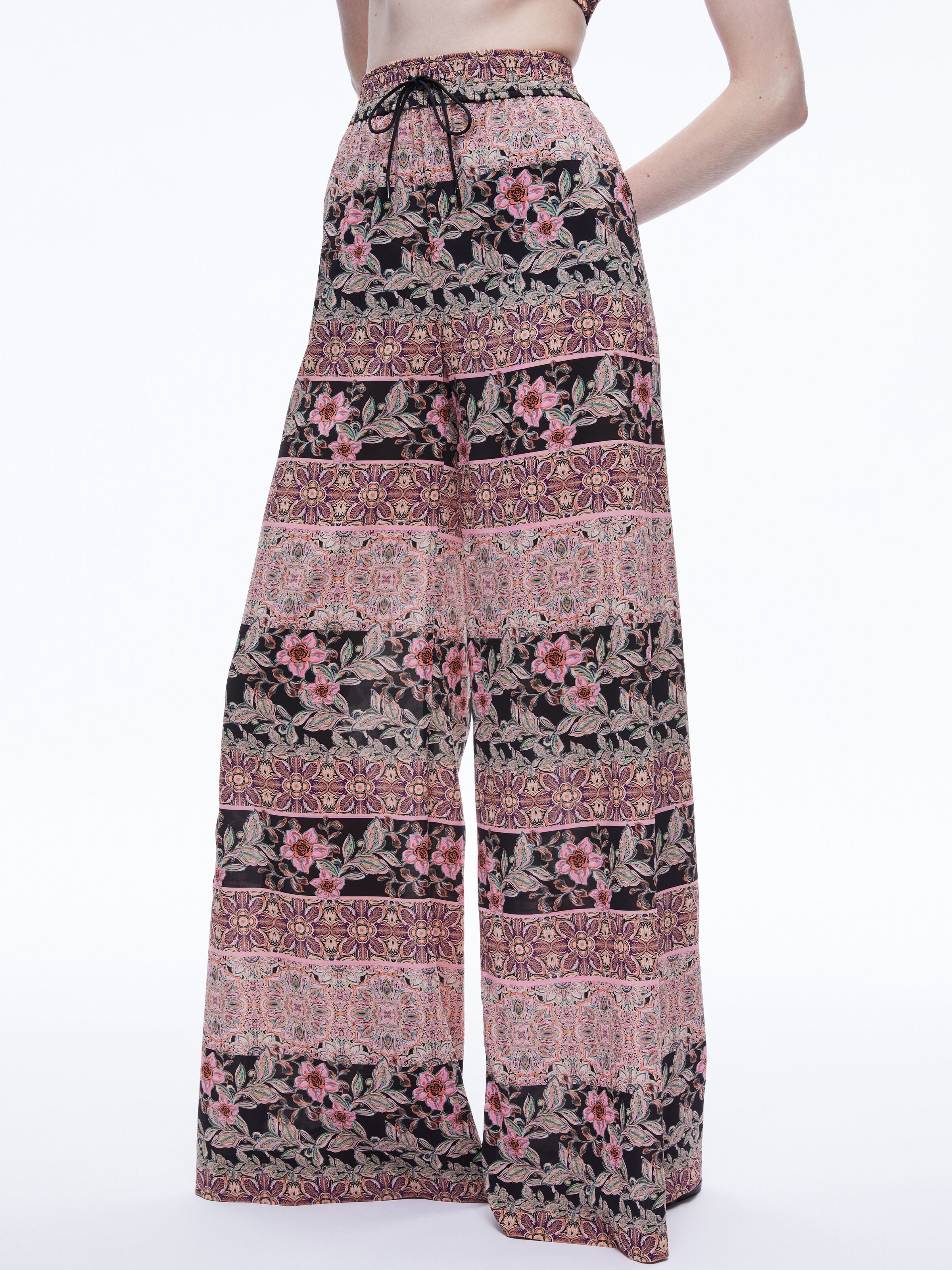KENLEY PALAZZO PANT-CANOPY TILE BLACK-ALICE + OLIVIA