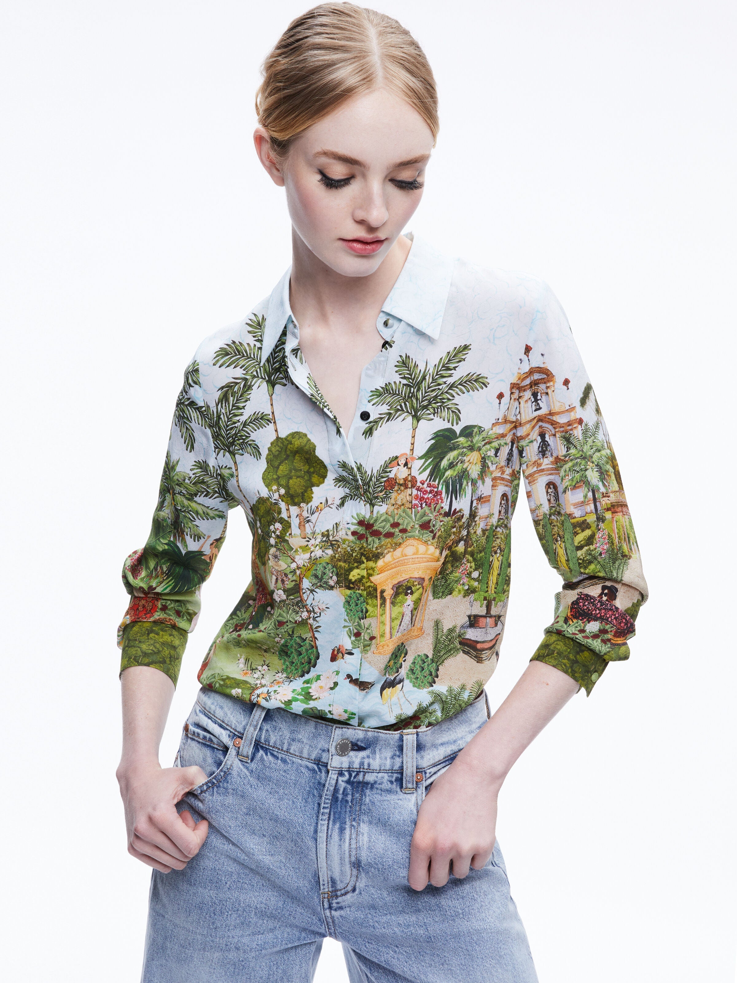 WILLA SILK BLOUSE-ALICE + OLIVIA