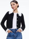 NOELLA EMBELLISHED COLLARED CARDIGAN-Black-ALICE + OLIVIA