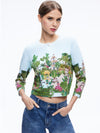BRIGID EMBROIDERED CROPPED CARGIAN-COUTURE PALACE-ALICE + OLIVIA