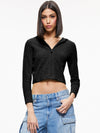 LIDELL CROPPED ZIP UP HOODIE-Black-ALICE + OLIVIA