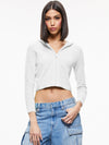 LIDELL CROPPED ZIP UP HOODIE-Black-ALICE + OLIVIA