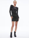 INKA CRYSTAL EMBELLISHED MINI DRESS-ALICE + OLIVIA