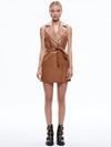 ROZLYNN VGN LONG BELTED VEST-Black-ALICE + OLIVIA