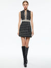 ELLIS TWEED MINI DRESS-Black-ALICE + OLIVIA