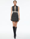 ELLIS TWEED MINI DRESS-Black-ALICE + OLIVIA