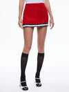 RUBI TWEED MINI SKIRT-PERFECT RUBY/BLACK/WHITE-ALICE + OLIVIA