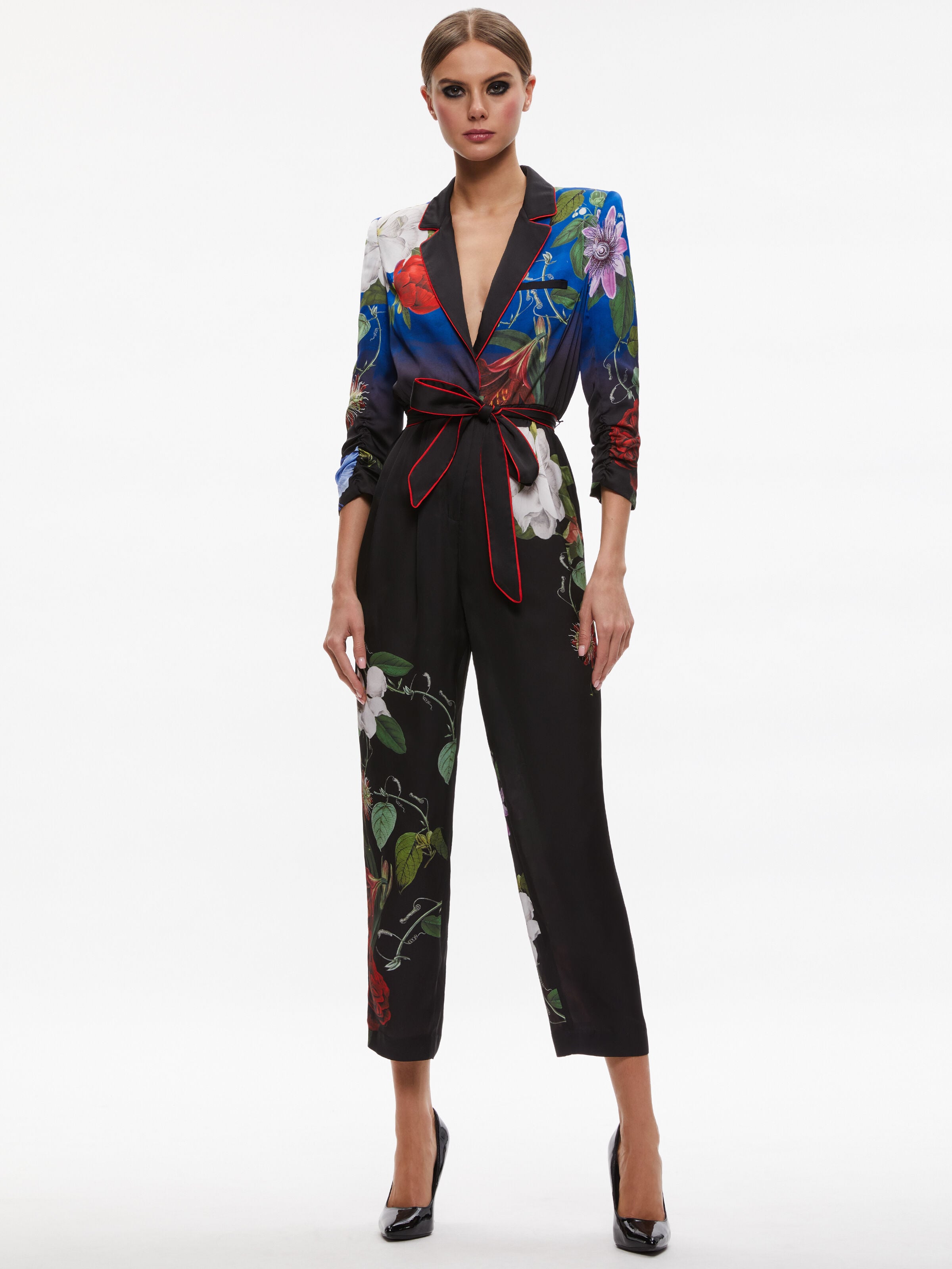 LOUETTA TIE WAIST JUMPSUIT-LUNCH DATE-ALICE + OLIVIA