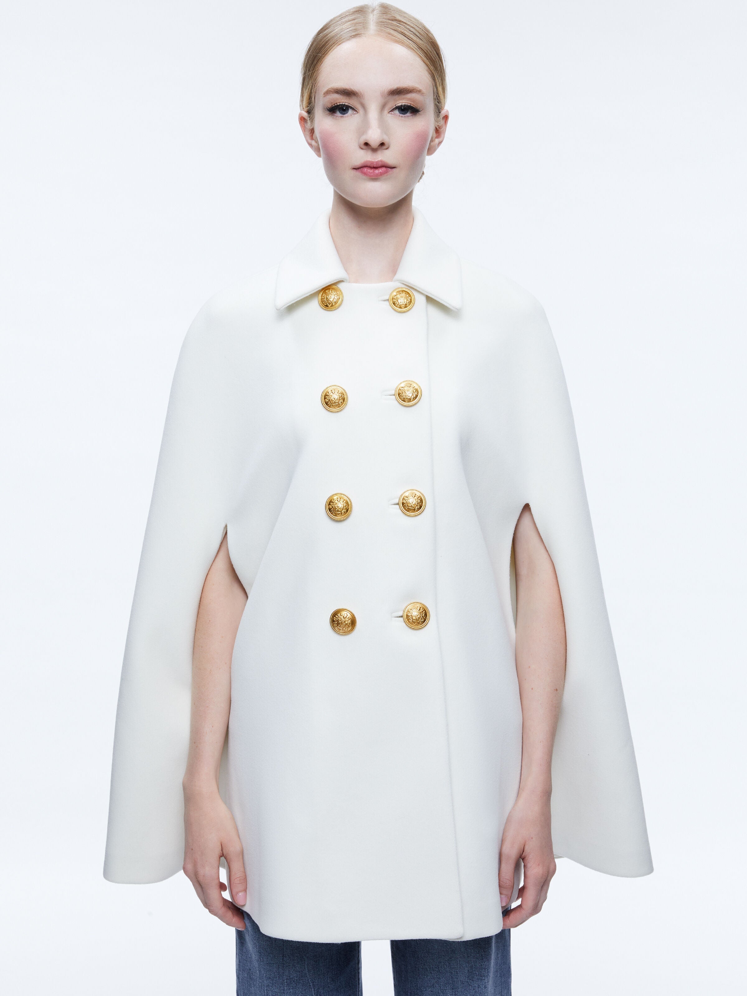 REYNALDA DOUBLE BREASTED CAPE-ALICE + OLIVIA