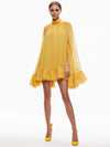 ERNA MOCK NECK CAPE SLEEVE MINI DRESS-ALICE + OLIVIA