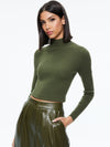 SENAIDA CROPPED MOCK NECK PULLOVER-BORDEAUX-ALICE + OLIVIA