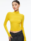 SENAIDA CROPPED MOCK NECK PULLOVER-BORDEAUX-ALICE + OLIVIA