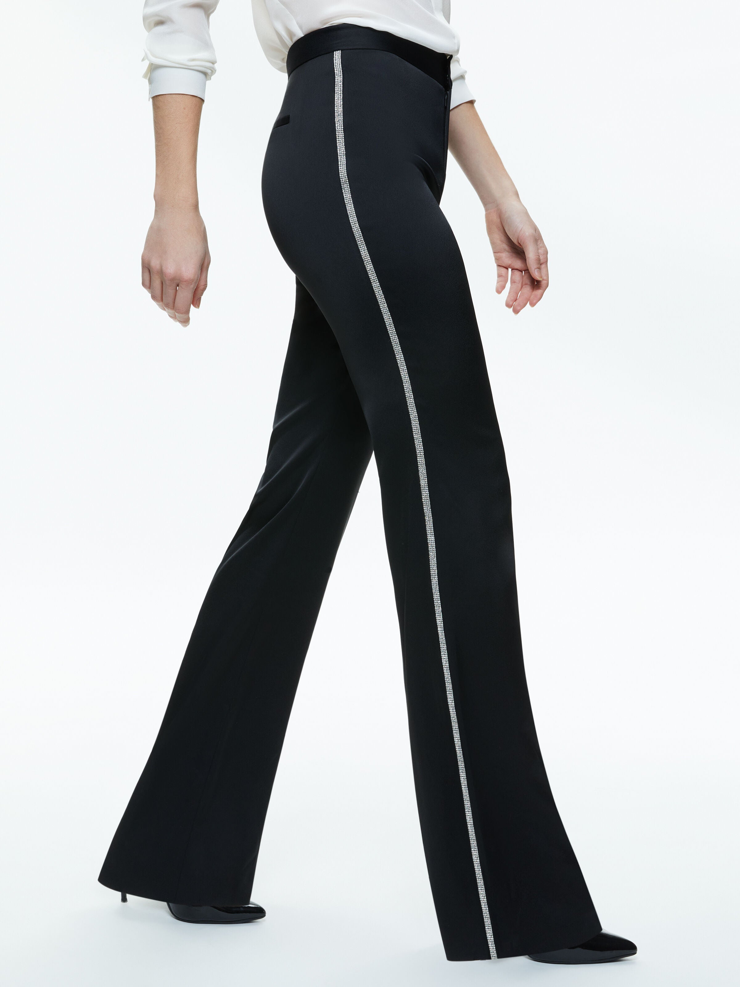 LIVI EMBELLISHED SIDE STRIPE PANT-ALICE + OLIVIA