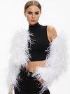 KIDMAN FEATHERED JACKET-ALICE + OLIVIA