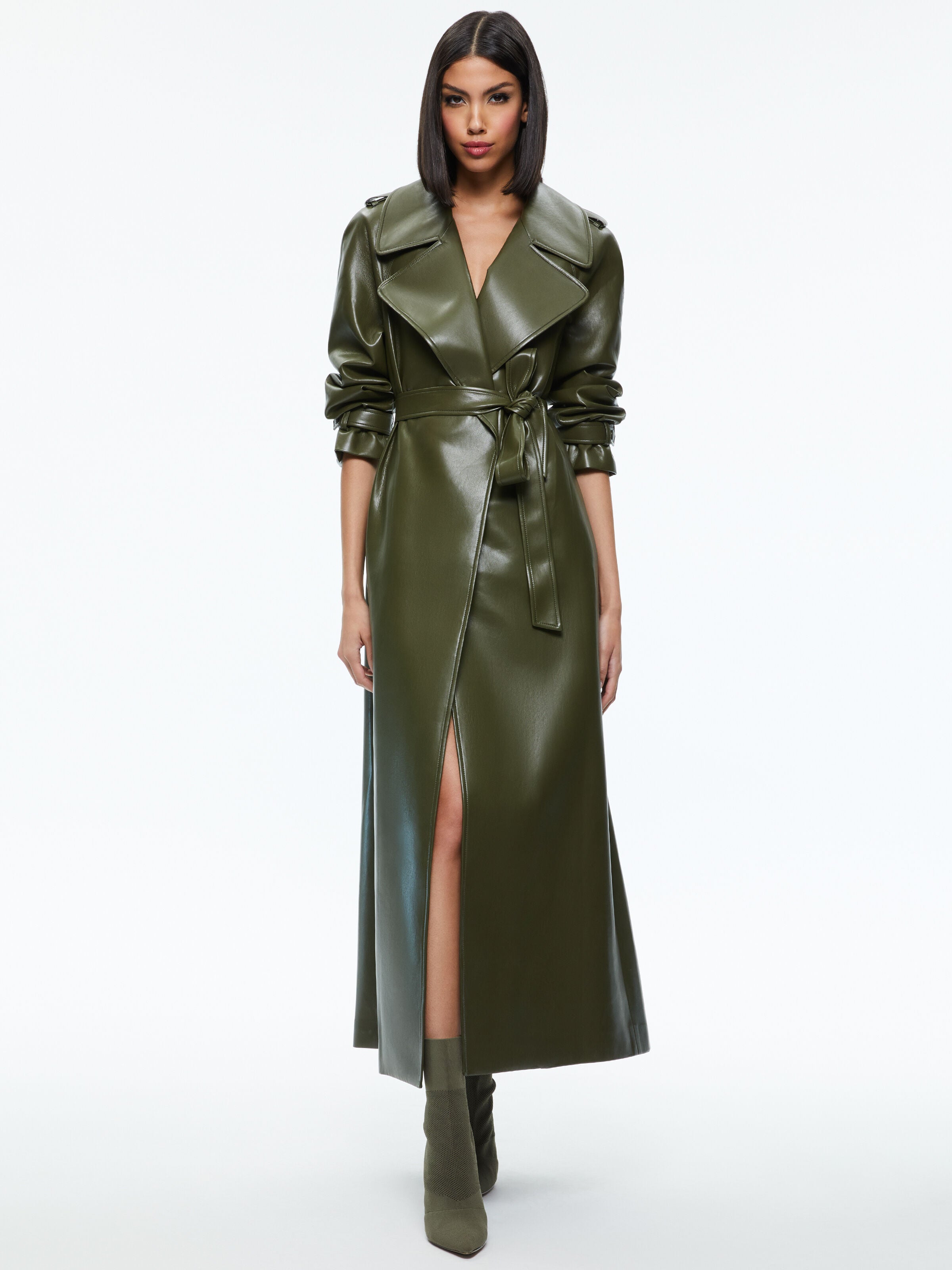 JARRETT VEGAN TRENCH-OLIVE-ALICE + OLIVIA