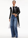 SHAN REVERSIBLE FAUX SHEARLING COAT-Black-ALICE + OLIVIA