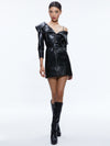 MIARA VEGAN LEATHER MOTO DRESS-Black-ALICE + OLIVIA