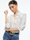 WILLA SILK BLOUSE-LOVE LETTER MULTI-ALICE + OLIVIA