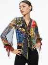 LLOYD TIE NECK BLOUSE-ALICE + OLIVIA