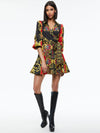 ALISA WRAP GODET SHIRT DRESS-REGAL ROMANCE BORDEAUX-ALICE + OLIVIA