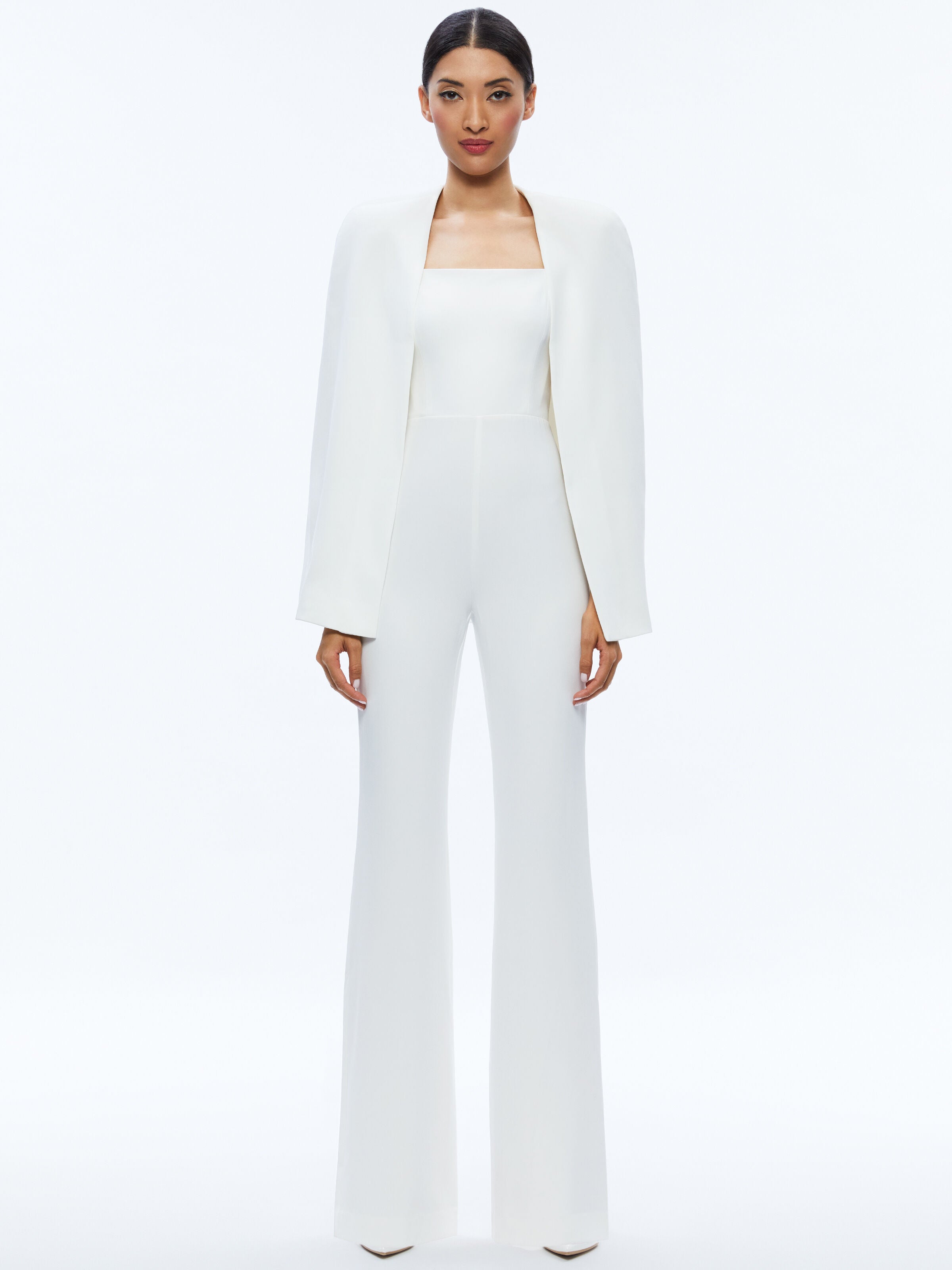 NOVA CAPE JUMPSUIT-Black-ALICE + OLIVIA