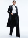 MYA VEGAN LEATHER LONG BLAZER-Black-ALICE + OLIVIA