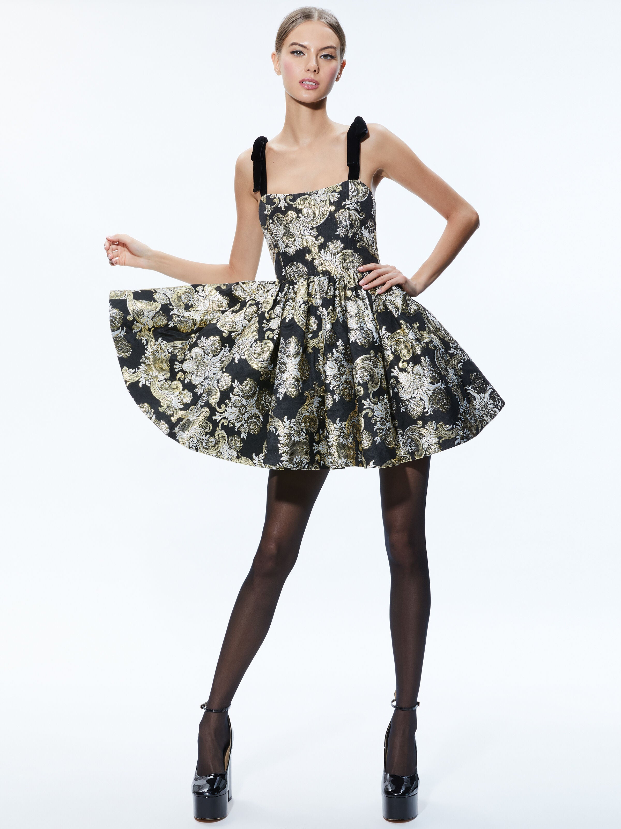 FAY BABYDOLL TIE STRAP DRESS-ALICE + OLIVIA