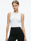 AMITY EMBELLISHED NECK CROPPED TANK-Black-ALICE + OLIVIA
