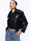 ISAIAH VEGAN LEATHER FAUX SHEARLING CROPPED JACKET-ALICE + OLIVIA