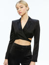 LEONE CROPPED WRAP BLAZER-ALICE + OLIVIA