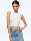 AMITY SLEEVELESS CROPPED TANK-SOFT WHITE-ALICE + OLIVIA